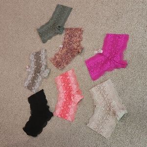 Set 7 lace XS panties Victoria's Secret